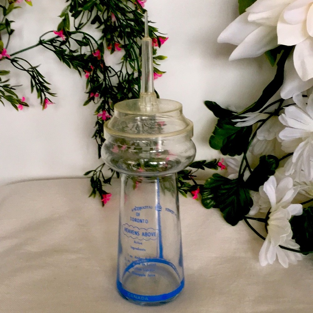 Vintage Toronto CN Tower Cocktail Mixer Bar Glass Heaven’s Above Recipe Lid Rare